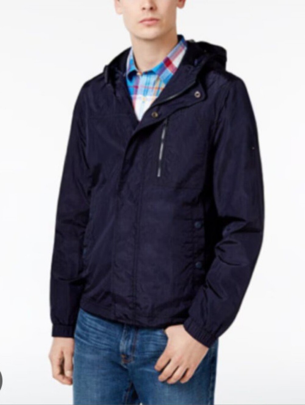 Tommy Hilfiger Navy Blue Hooded Zip Jacket